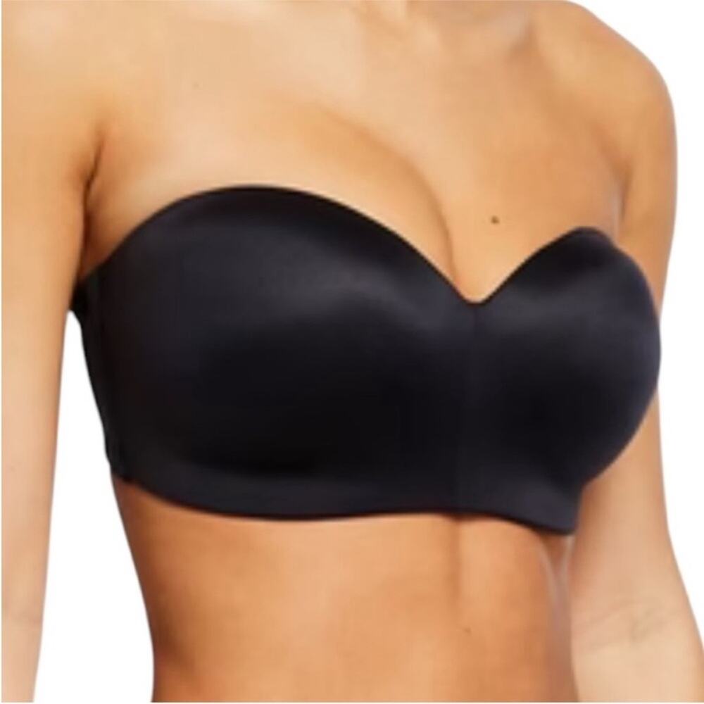 NWOT Wacoal 854372 Staying Power Wire Free Strapless Black Bra – 34DDD